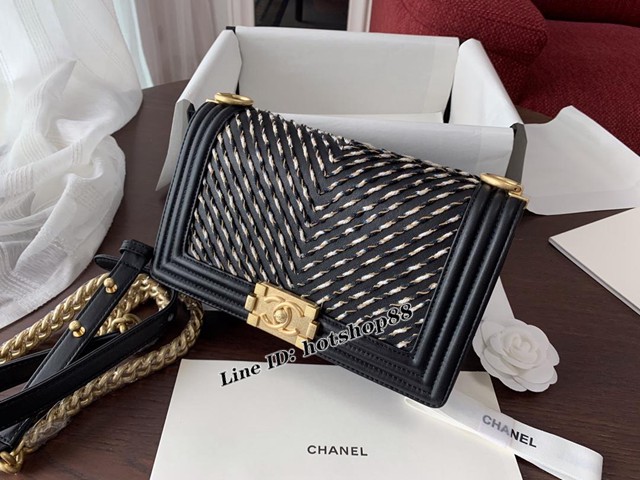 CHANEL女包 19SS新品 leboy高級手工坊系列 純手工刺繡 小牛皮 香奈兒單肩包 手提肩背斜挎包 djc1827